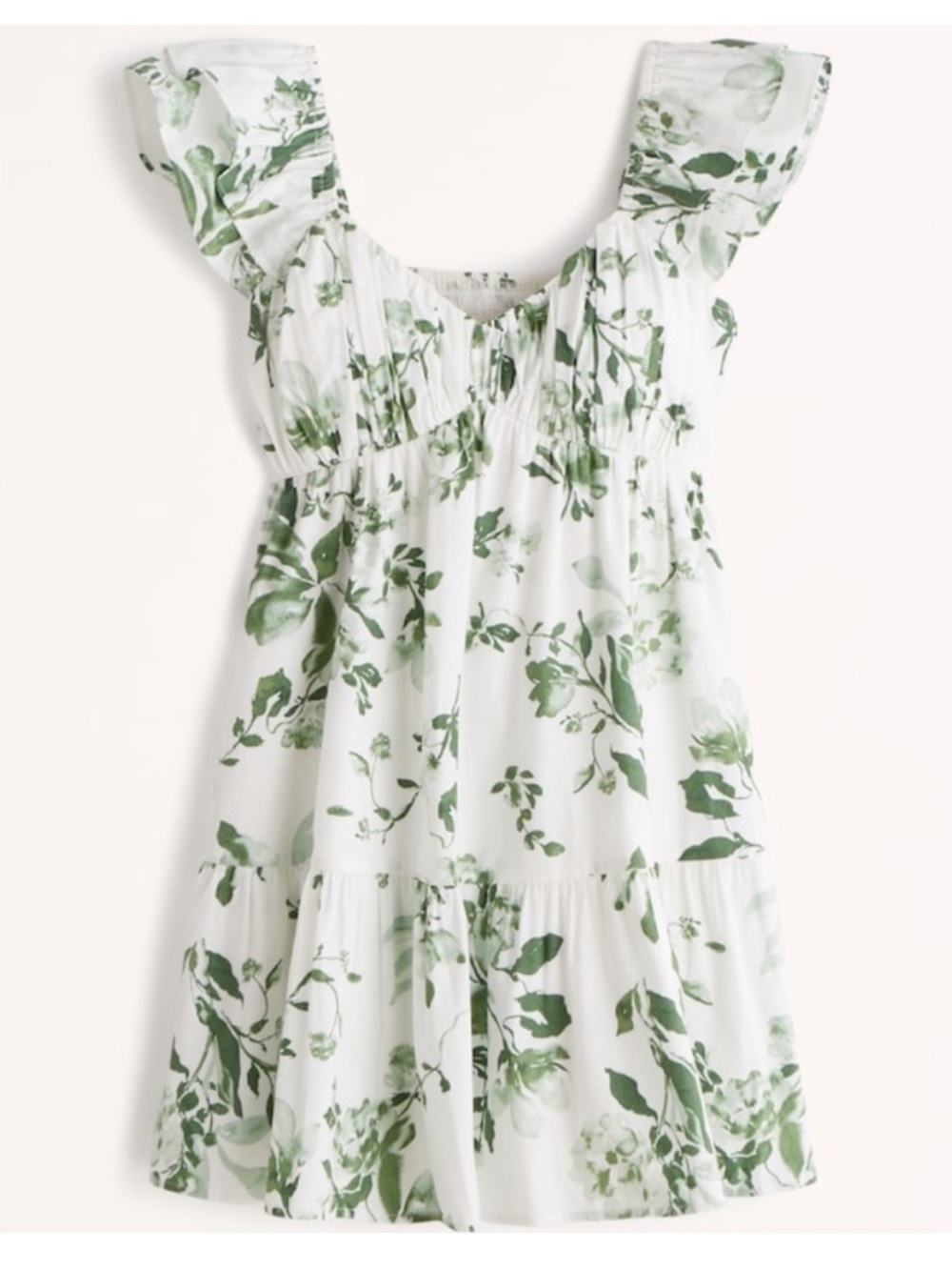Abercrombie & Fitch Flutter Sleeve Floral Mini Dress Size Small Tall